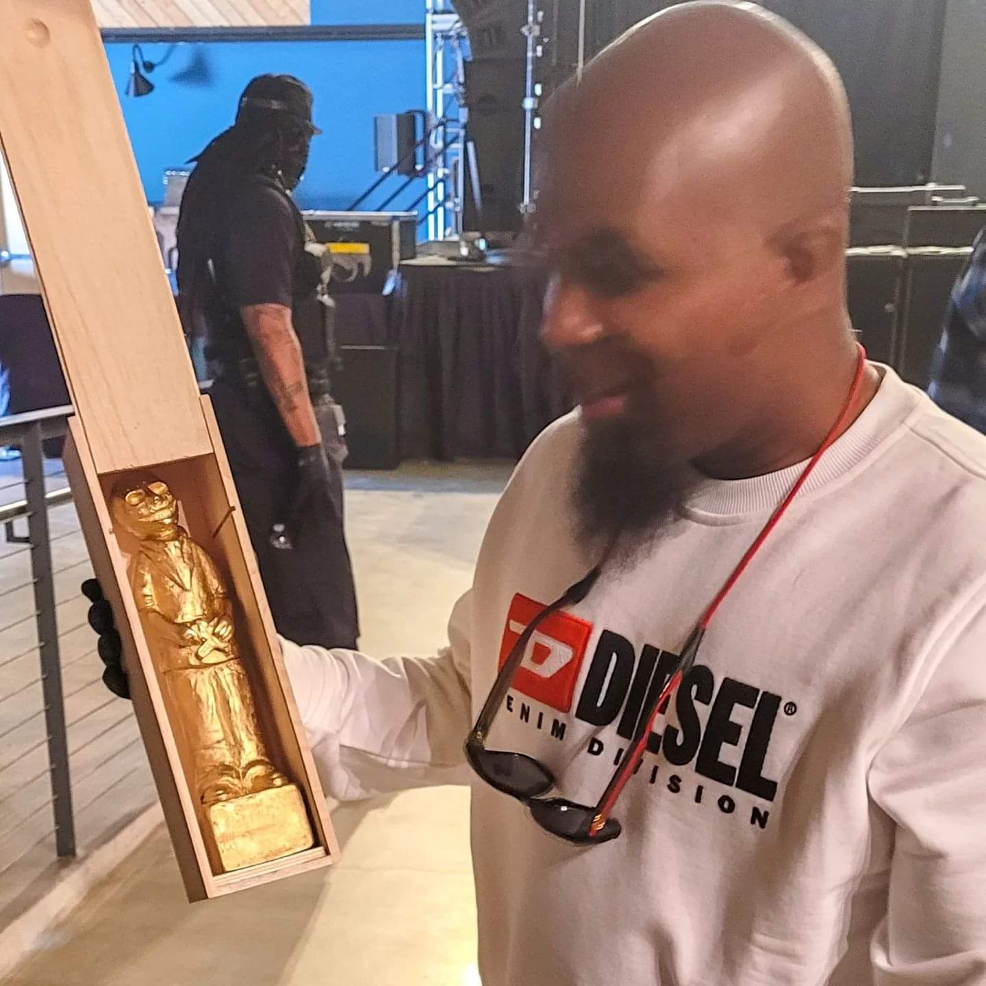 Tech N9ne with his GRRRD award